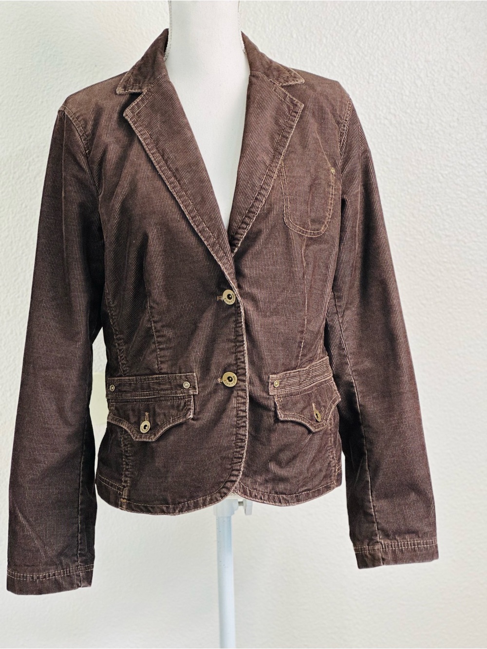 Esprit Light Weight Corduroy Jacket Brown Size 14